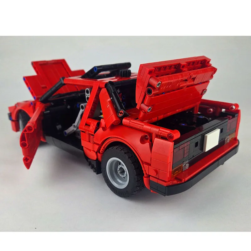 MOC-227909 クラシックな新しい象徴的なスポーツレッドスーパーカーレーシングビルディングブロックモデル、1472ピース、男の子の子供の誕生日おもちゃギフト