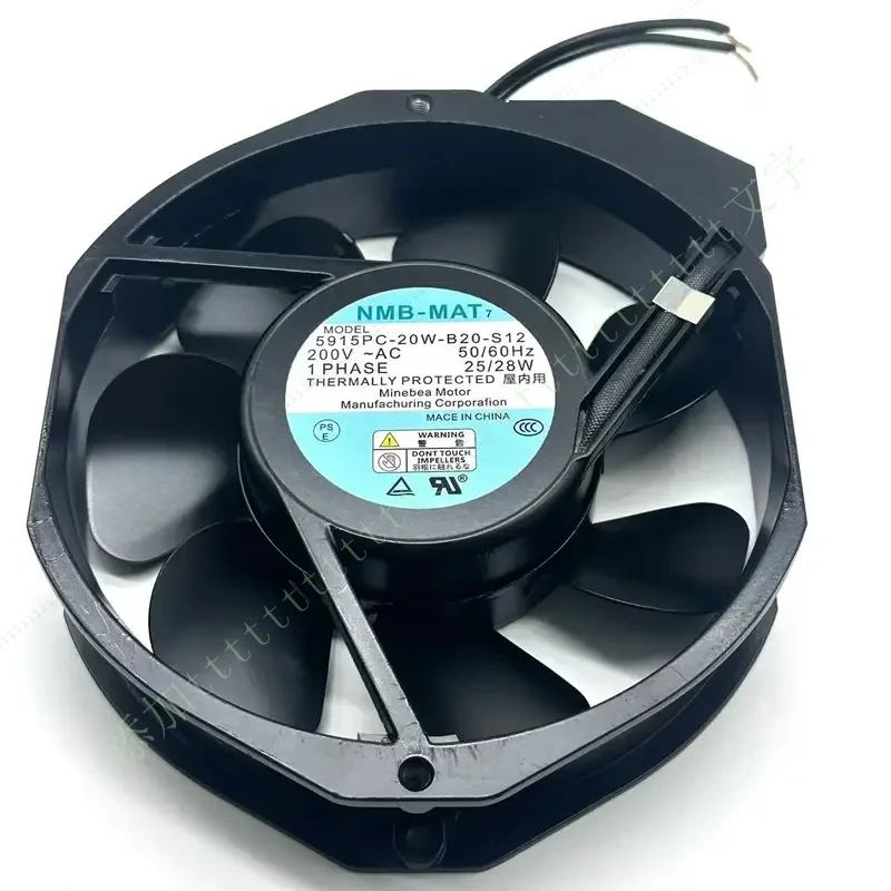 

W FOR NMB-MAT 5915PC-20W-B20-S12 AC 200V 28W 172X150X38mm Server Cooling Fan