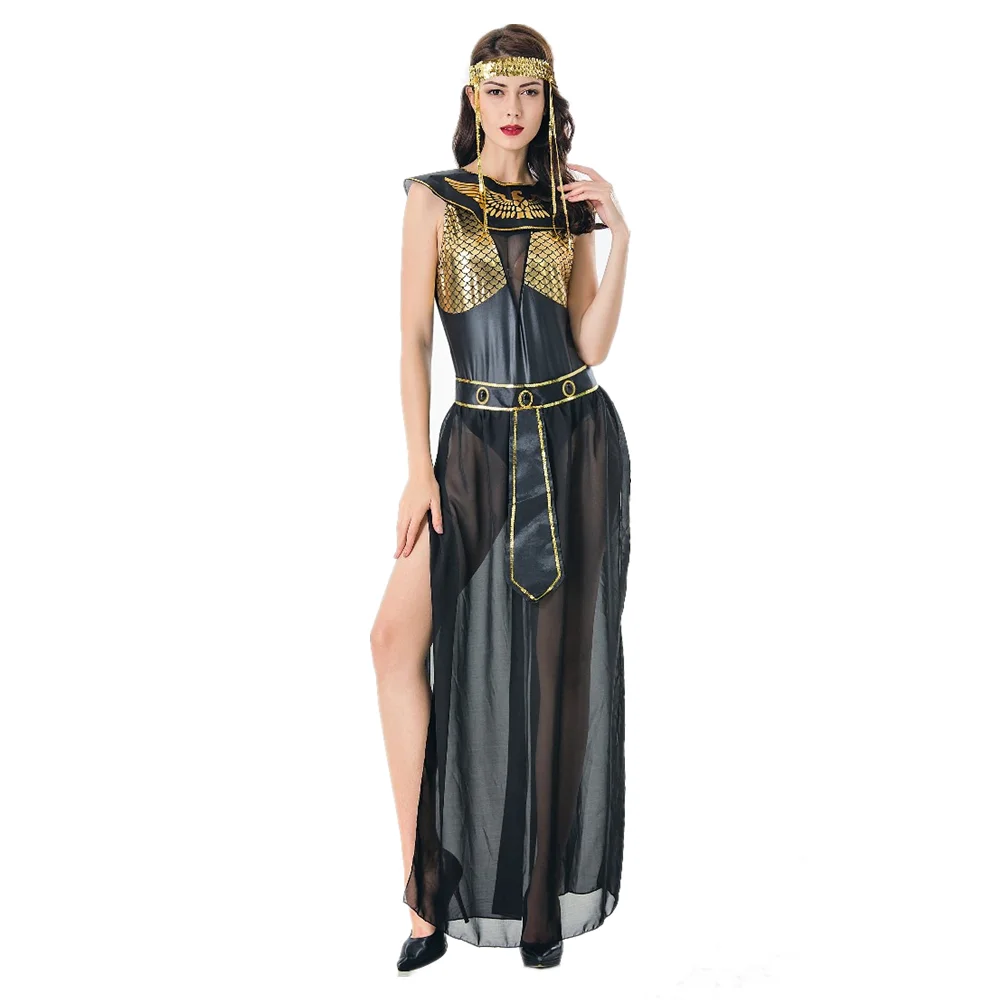 

Ladies Sexy Ancient Egypt Mythology Cleopatra Princess Costume Halloween Carnival Party Cosplay Greek Goddess Fancy Dress