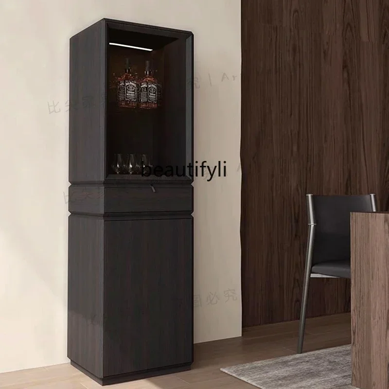 

ls 42FItalian minimalist decoration, display cabinet, living room locker storage, dining edge, solid wood study rotating bookshe