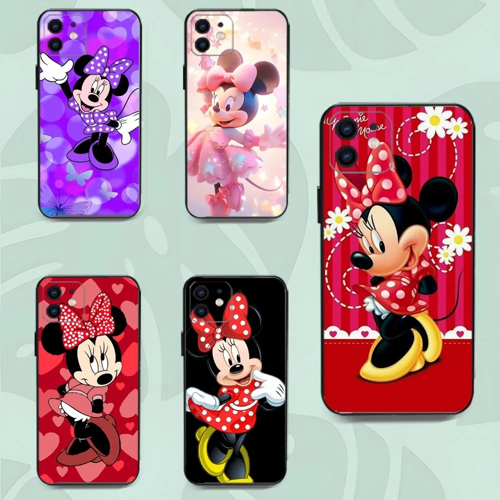 M-Minnie Mouse Lovely Phone Case For Iphone 15 11 13 14 Pro Max 7 8 Plus X Xr Xs Max Se2020 12mini Cover Case