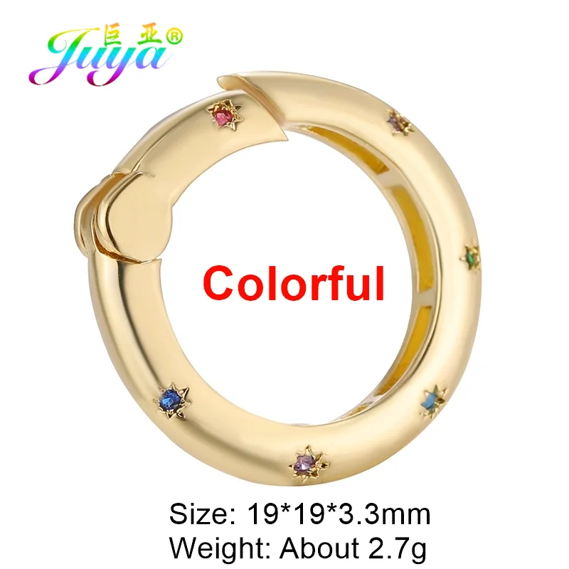 Juya DIY Hängeketten Anhänger Schmuckherstellung Zubehör Handgefertigte kreative Karabiner Spiralschlösser Schraube Medaillon Verschlüsse Zubehör