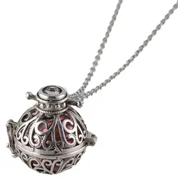 Keepsake Cremation Jewelry-Vintage Hollow Flower Urn Necklace for Ashes, Forever in my heart Memorial Locket Pendant Jar