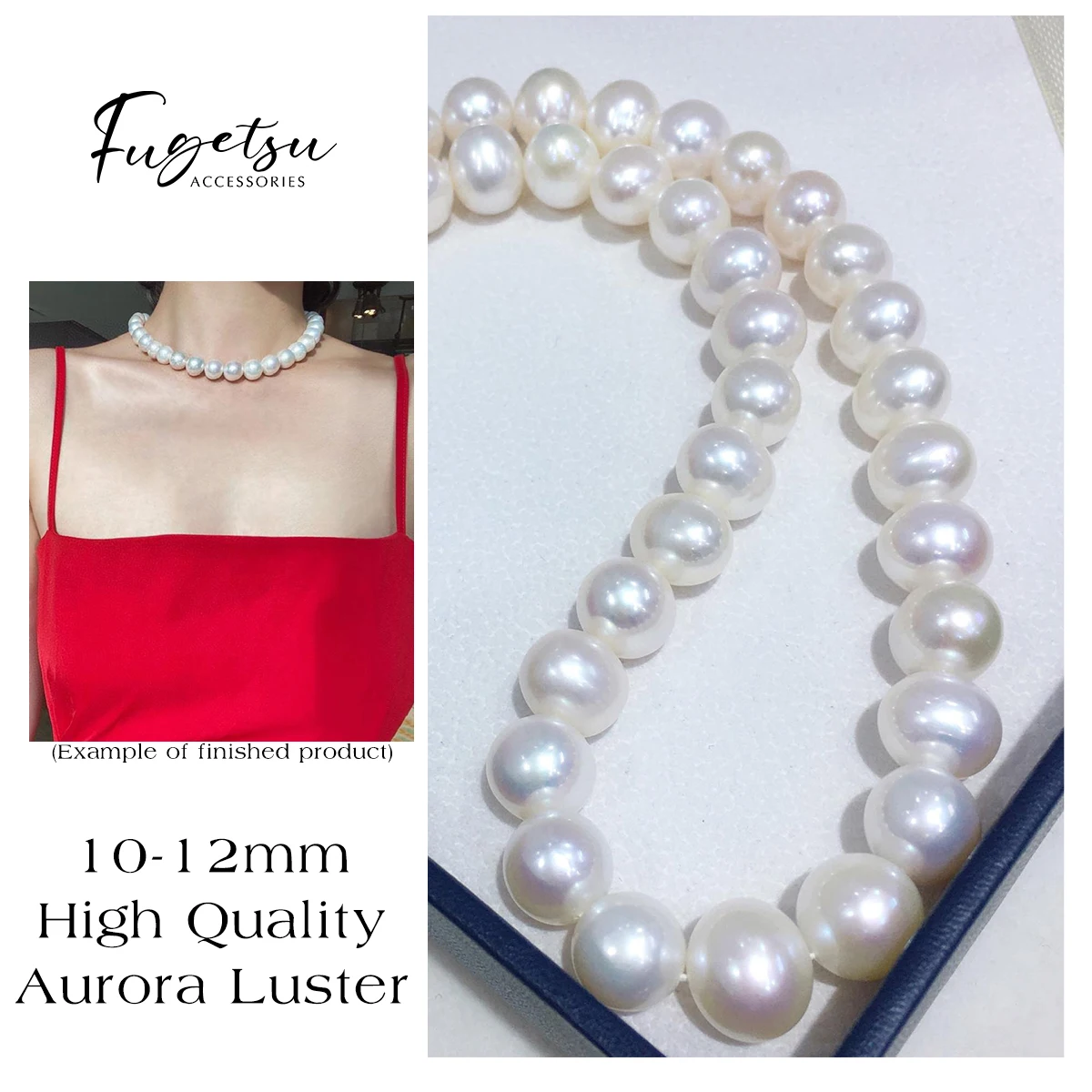 10-12mm Natural Freshwater Pearl Round Beads Charms for DIY Women Men Necklace Jewelry Making Accessories Exquisite Gifts