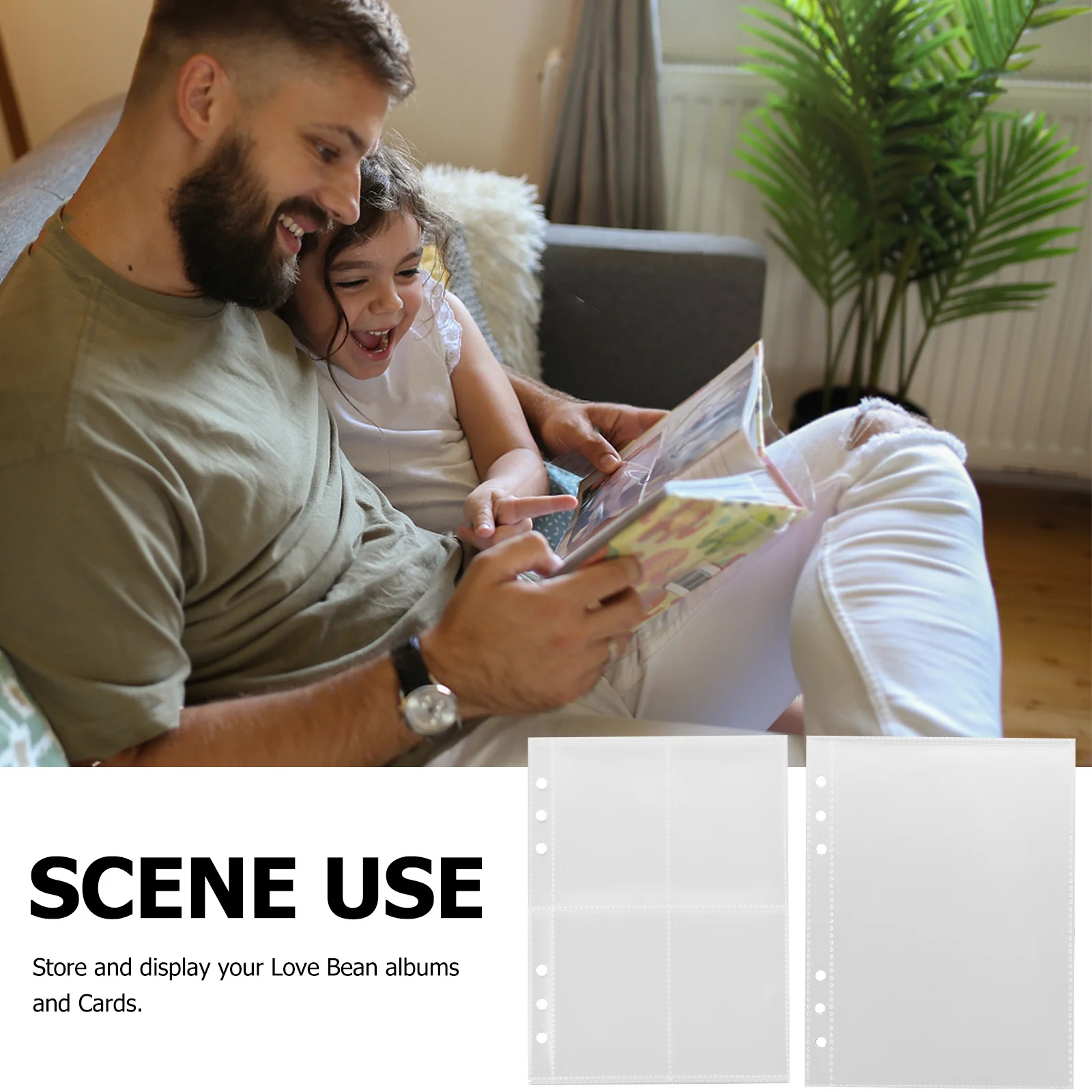 

3 Books Loose-Leaf Card Album Refill Pages Transparent Photo Sleeves PP Plastic Protectors Postcard Sleeves