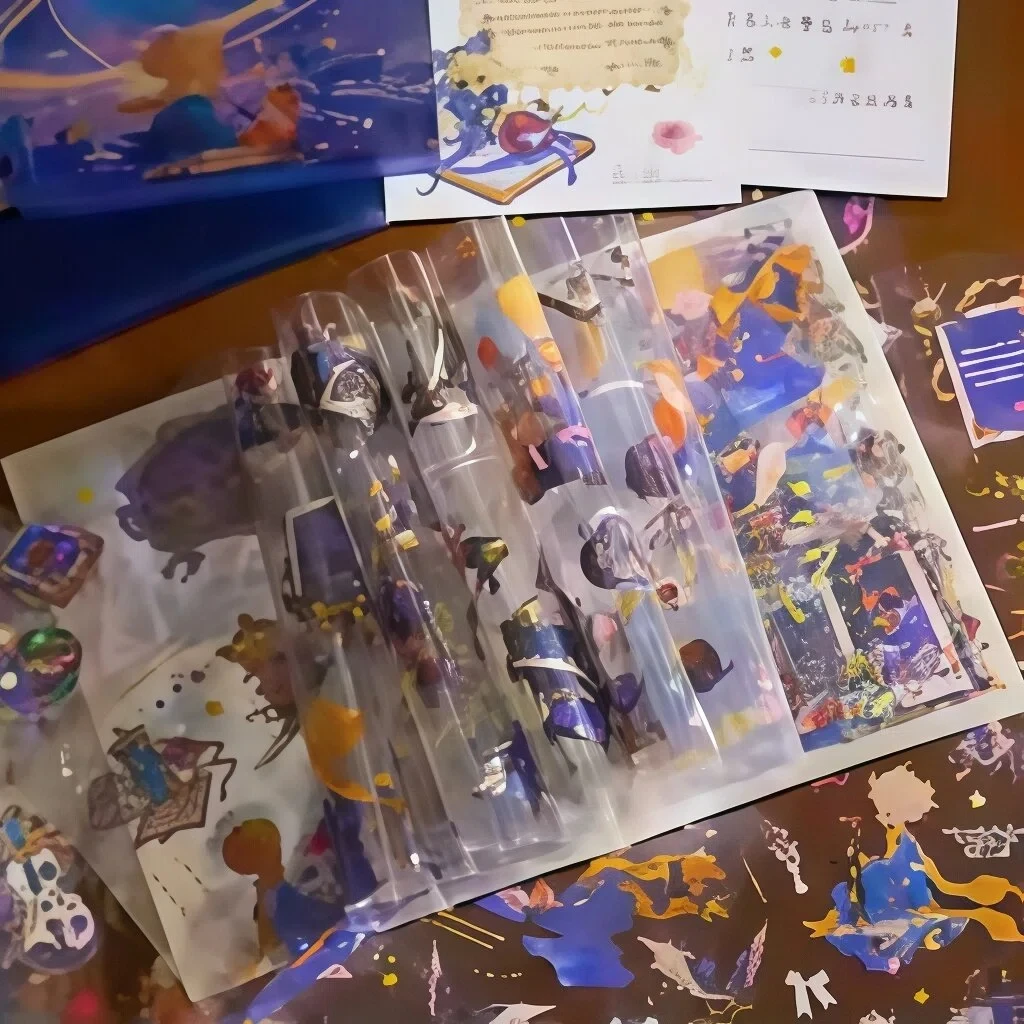 الليزر شل ضوء PET ملصقات كتاب الأمير الكون سلسلة شخصية طالب دفتر الديكور DIY المواد ملصقات المناظر الطبيعية