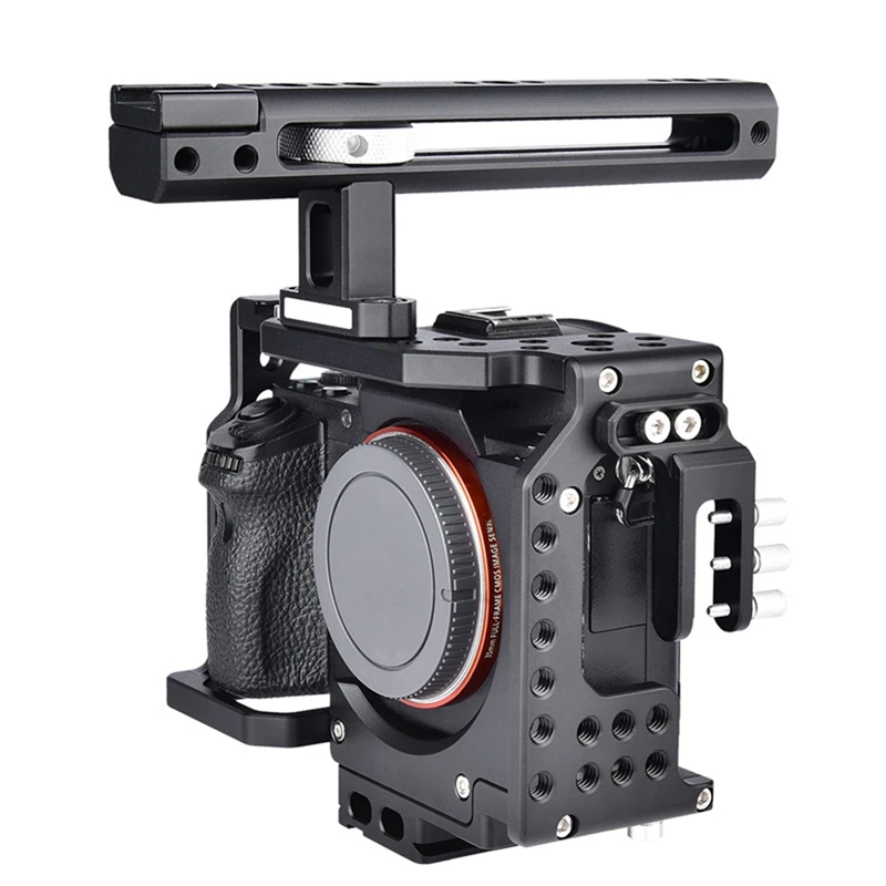 Camera Cage For Sony A7 Series Camera  Cage For 7K, A72, A73, A7S2, A7R3, A7R2, A7X With Hand Grips