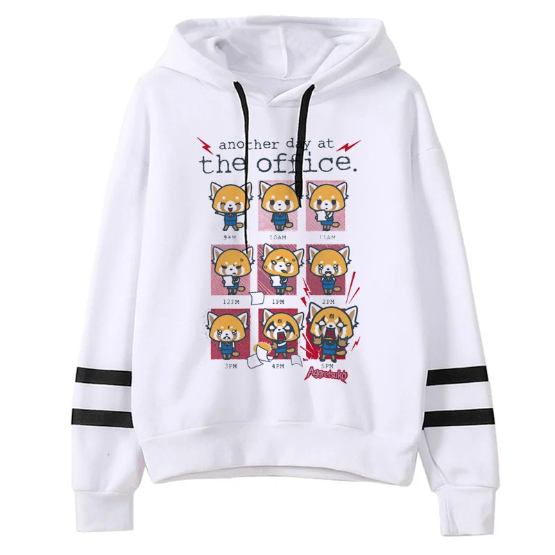 aggretsuko hoodies male y2k aesthetic harajuku Korea printed male clothing hoody manga grunge