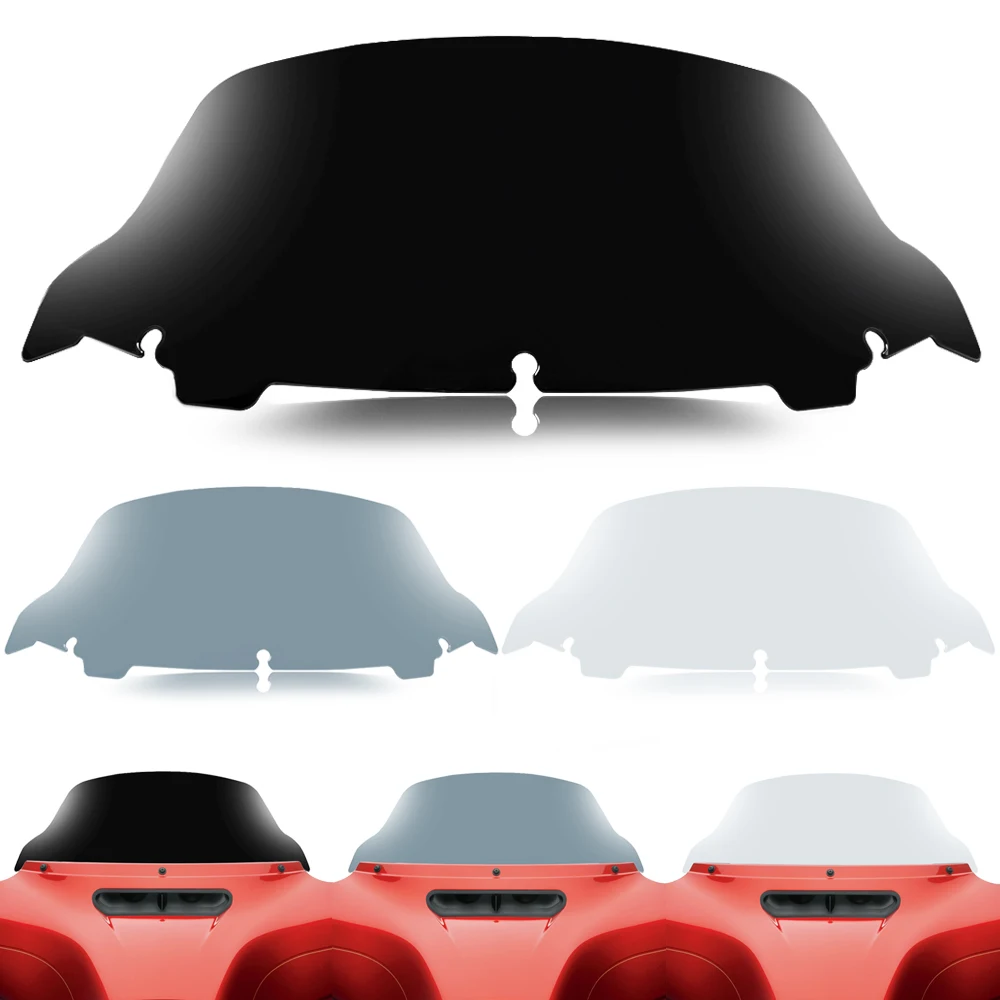 

10.5'' Motorcycle Windshield Windscreens Wind Deflectors fits For Harley Touring Electra Glide Street Glide Tri Glide 2014-2023
