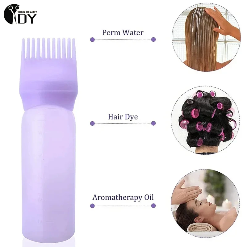 1pc Hair Dye Applicator Brush Bottles Dyeing Shampoo Bottle Hair Dye Refillable Bottle Hair Coloring Hairdressing Styling Tools