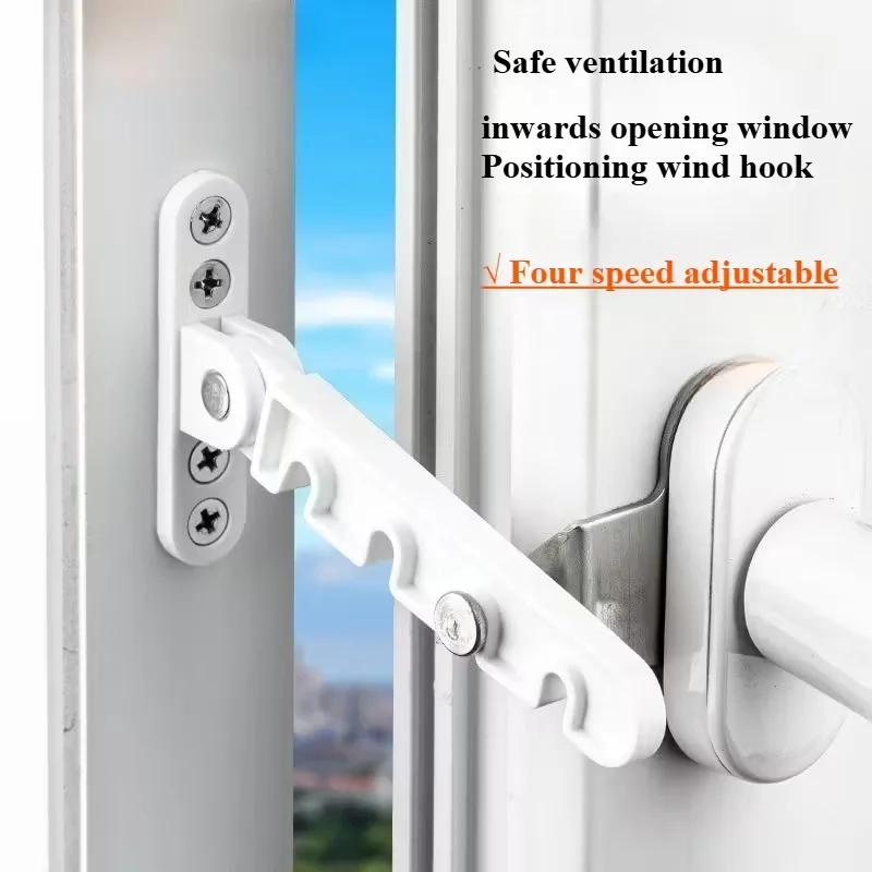 Portable Window Blocking Lock Adjustable Multiple Gears Window Position Stopper Windproof Fixator Window Limiter Blocker