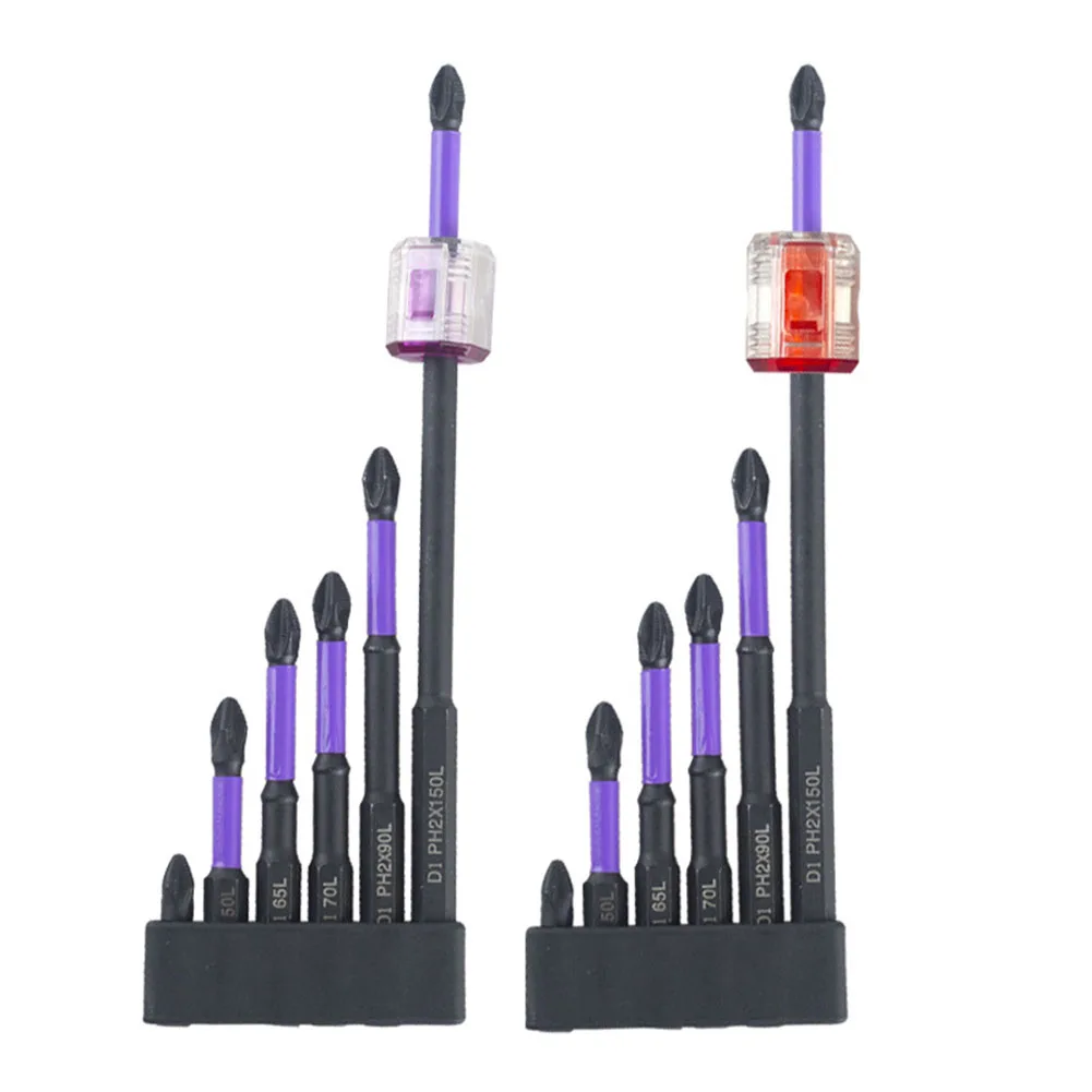 

6pcs Screwdrivers Bit Non-Slip Screwdrivers Bit Magnetic Cross With Bit Holder And Magnetizer Power Tools Replacement Parts