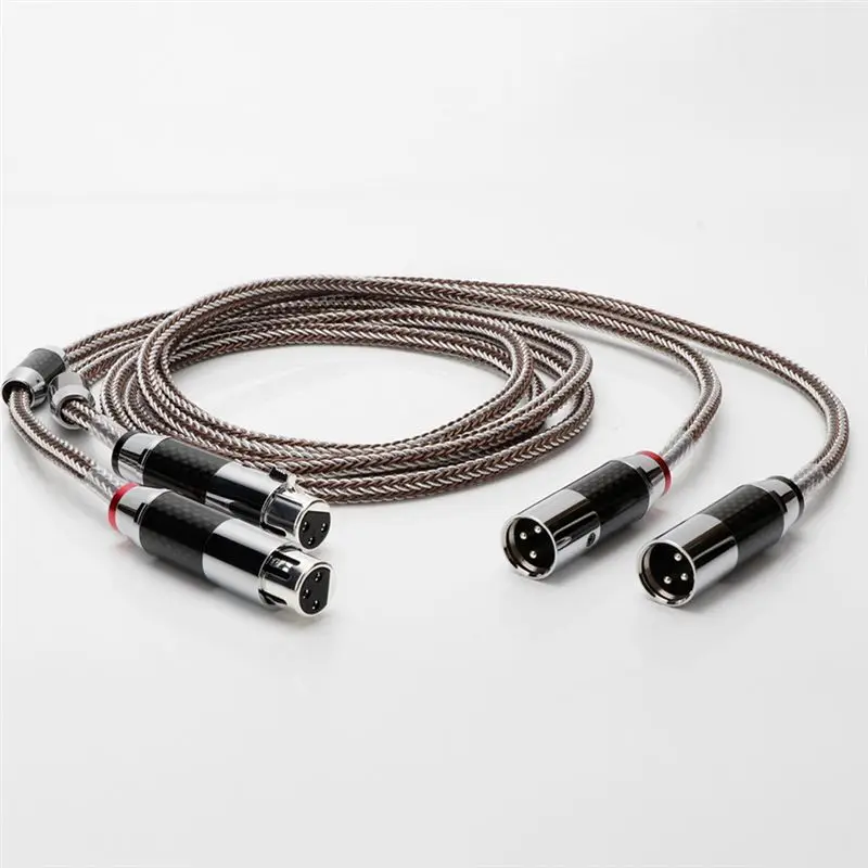 B76B HIFI XLR Balanced Audio Cable, Single Crystal Copper Male to Female Signal Cable, 0.5m
