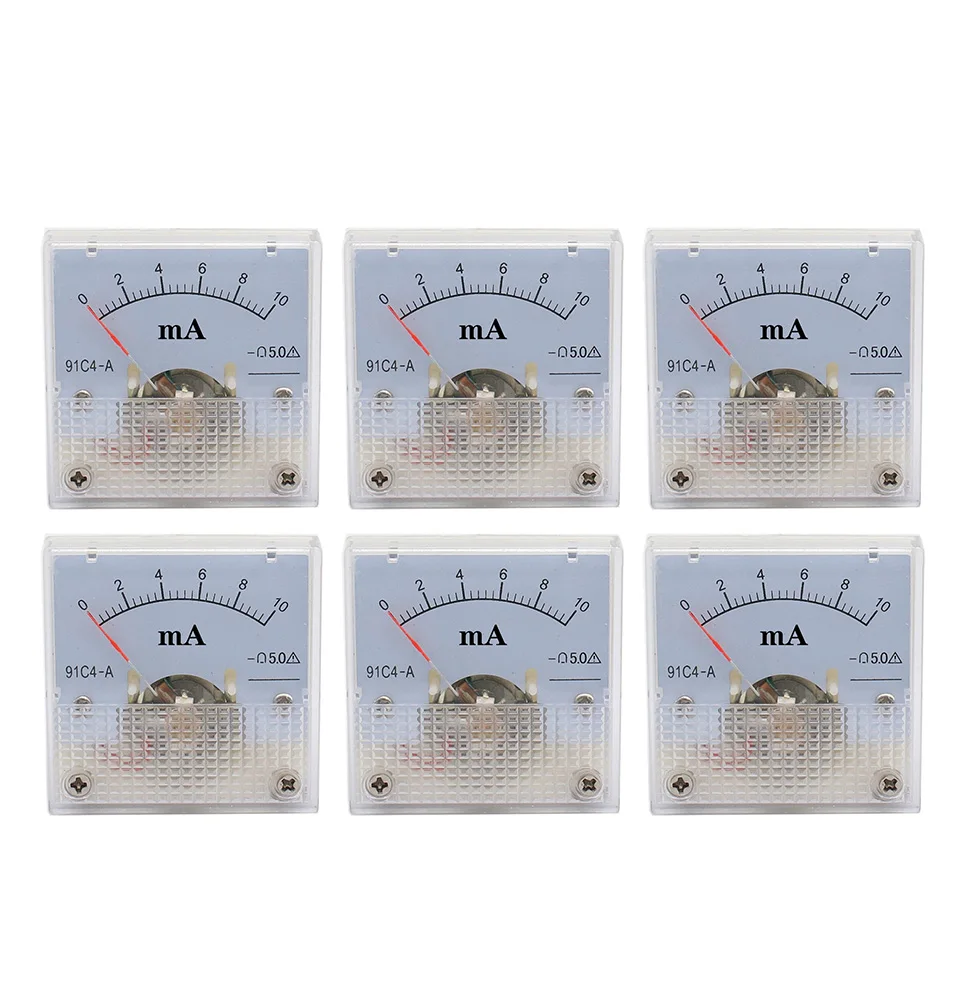 91C4- mA DC Pointer type milliammeter 1mA 5mA 10mA 50mA 100mA 200mA 300mA 500mA Ammeter