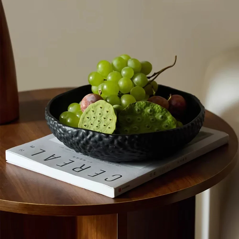 Large Capacity Fruit Ceramic Plate Irregular Storage Snacks Nut Plates Restaurant Home Kitchen Dessert Tableware Bar Supplies