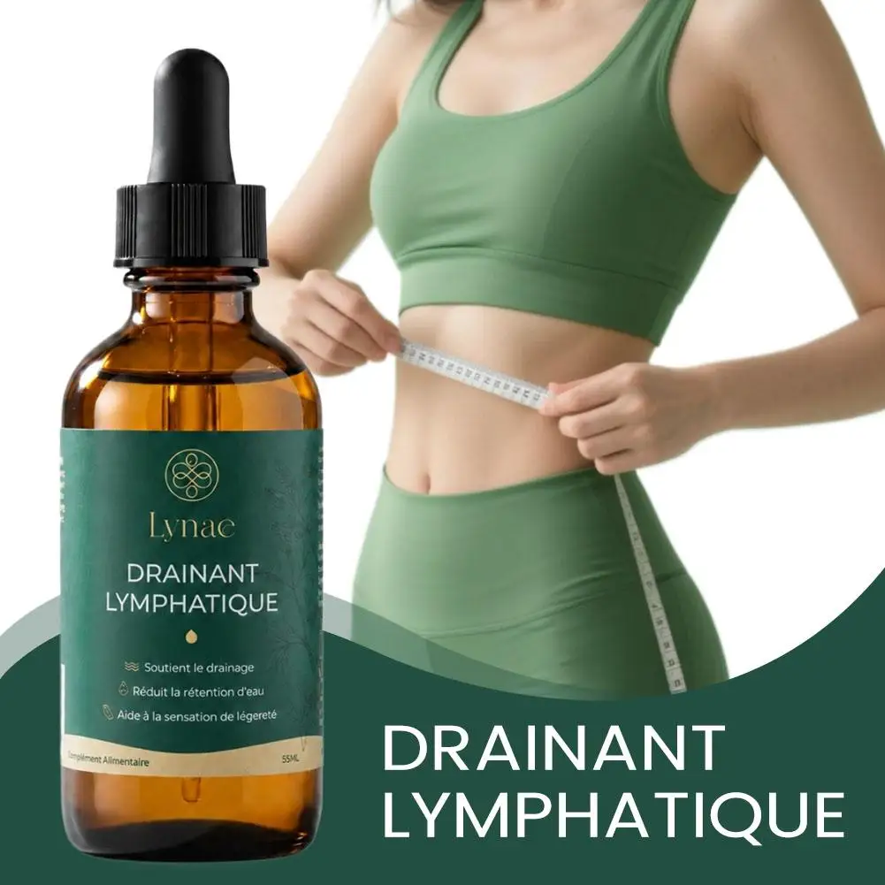 Lymphatic Drainage Liquid Drops 59ml Body Detox Edema Water Retention Relief Swelling Reduce Fast Absorbing Supplement