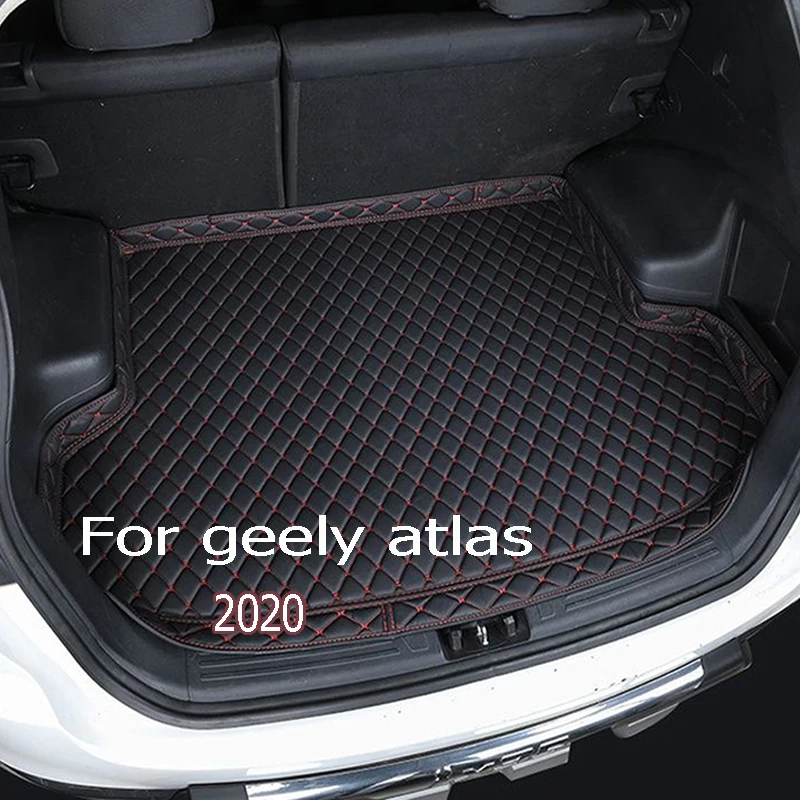 

Leather Car Trunk Mats For geely atlas 2020 Anti-Dirty Protector Tray Cargo Liner Carpets Cargo Rear Boot Liner Rugs