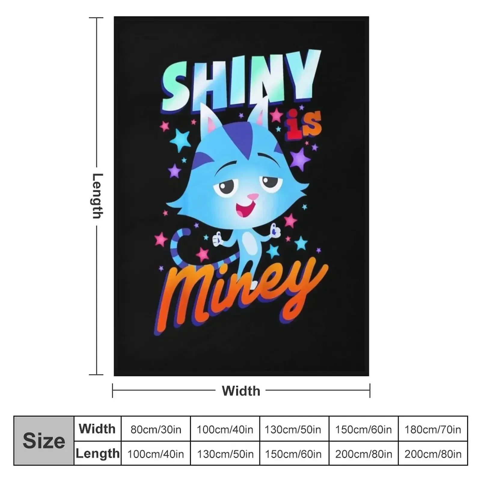 Kids Gabby's Dollhouse CatRat Shiny Is Miney T-Shirt Throw Blanket Moving funny gift Blankets