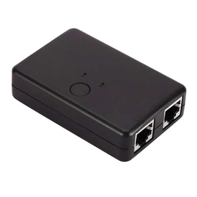 A40I 2 Port Network Switch RJ45 Switch Network Splitter Cable Extender 100Mbps Power Free 2 Way Adapter Connector