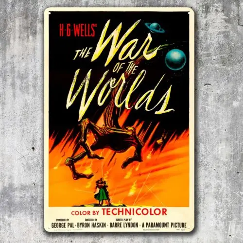 The War Of The Worlds Movie Metal Poster - Collectable Tin Sign 20x30cm