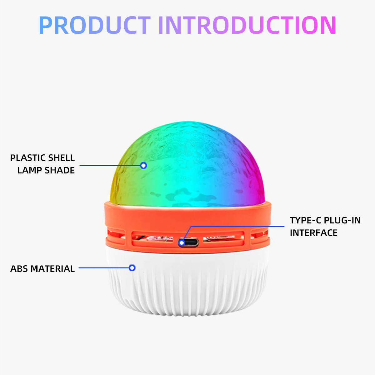 USB 5 В Galaxy Проектор Ночник 360 °   Вращающаяся водная рябь, волна RGB, атмосферный свет для вечеринки, спальни, декор интерьера автомобиля