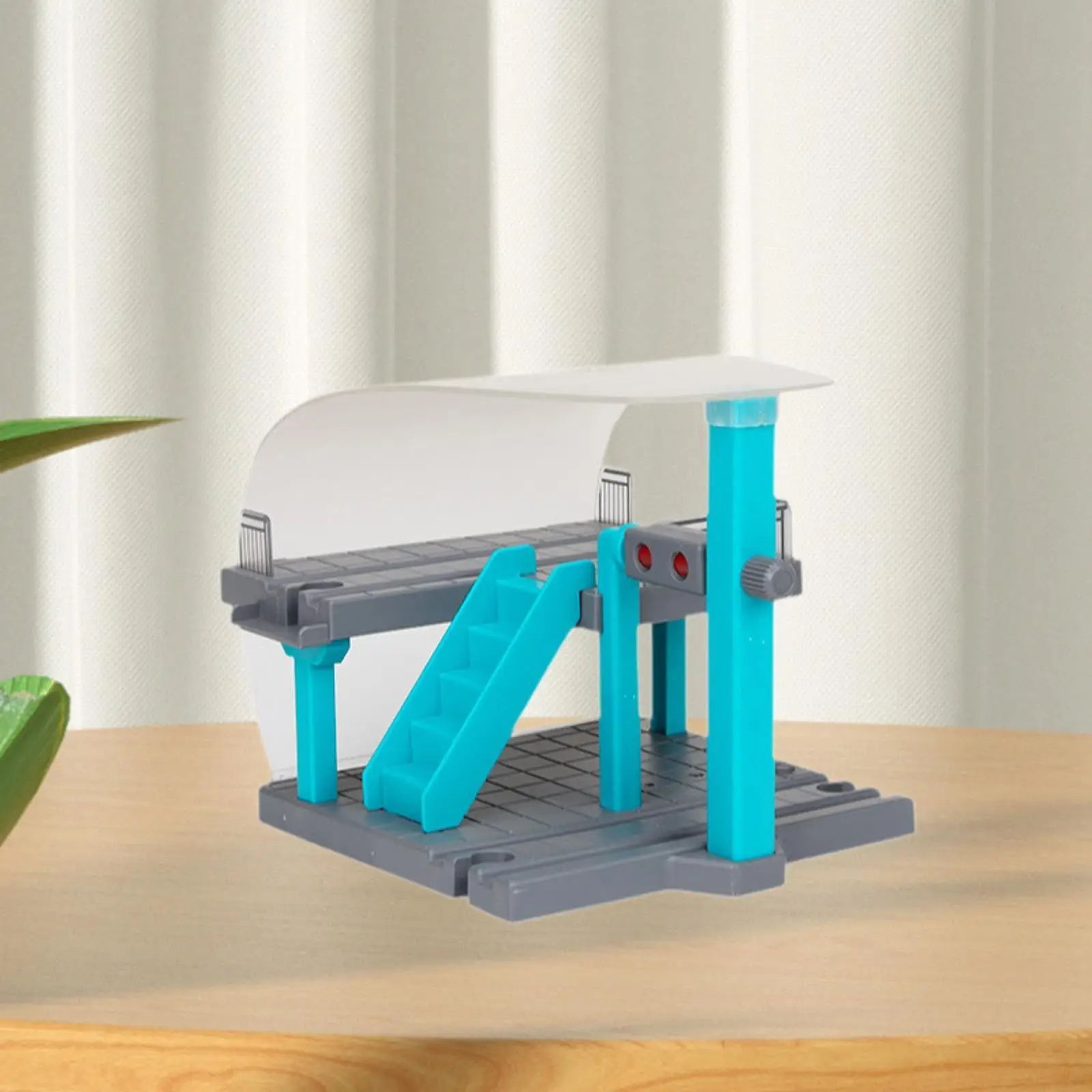 Akcesoria do kolejek, stacja kolejowa, części szyn kolejowych, model platformy do zabawy w udawanie, nagrody i odmiany.