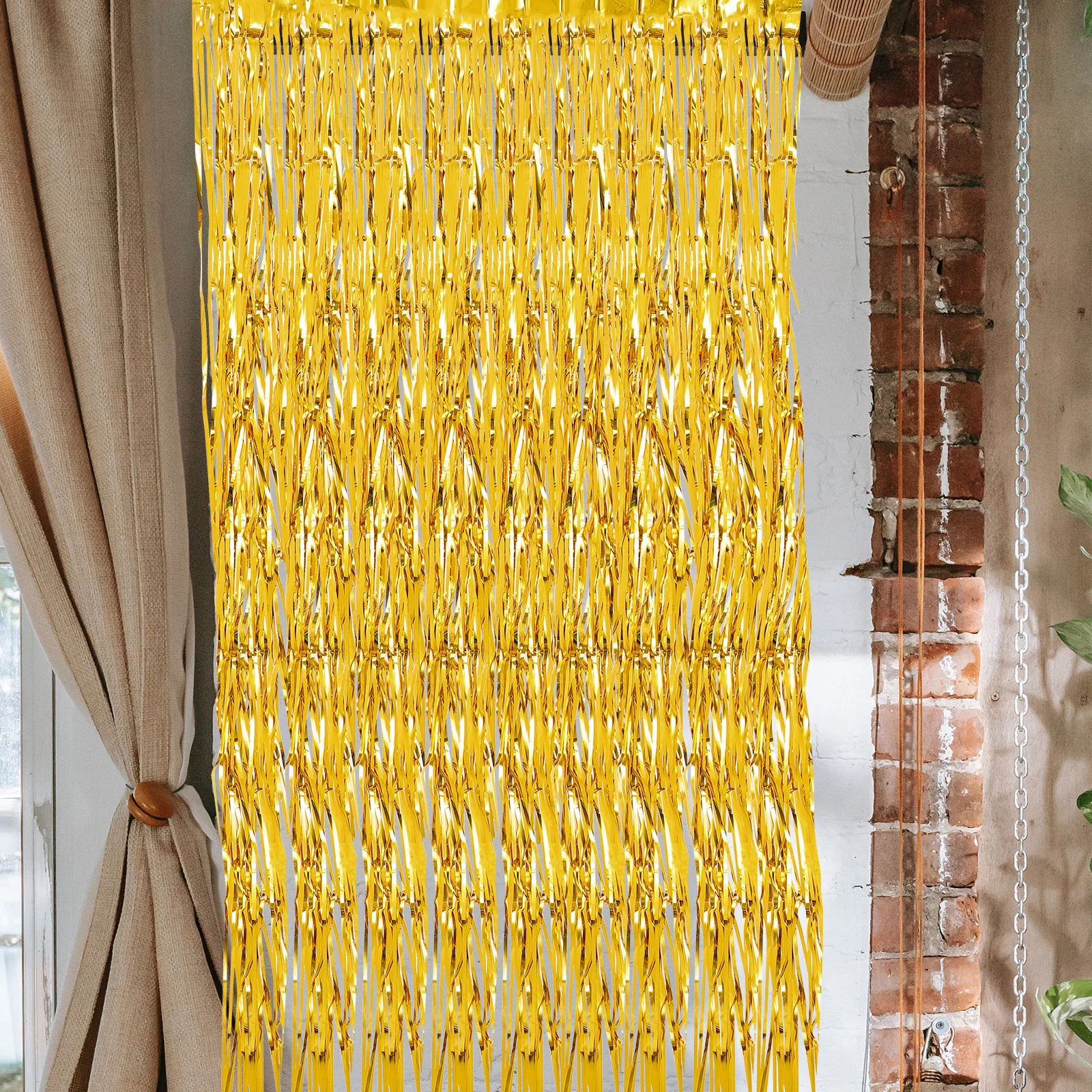 5 قطع ستارة هامشية لامعة ديكور خلفية لحفلات أعياد الميلاد وحفلات عيد الحب وديكور جدار الباب #4