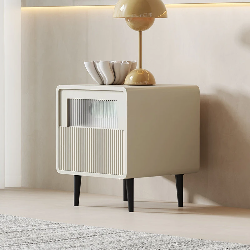 Bedside Table Simple Modern Light Luxury Advanced with Induction Lamp Bedroom Bedside Storage Cabinet