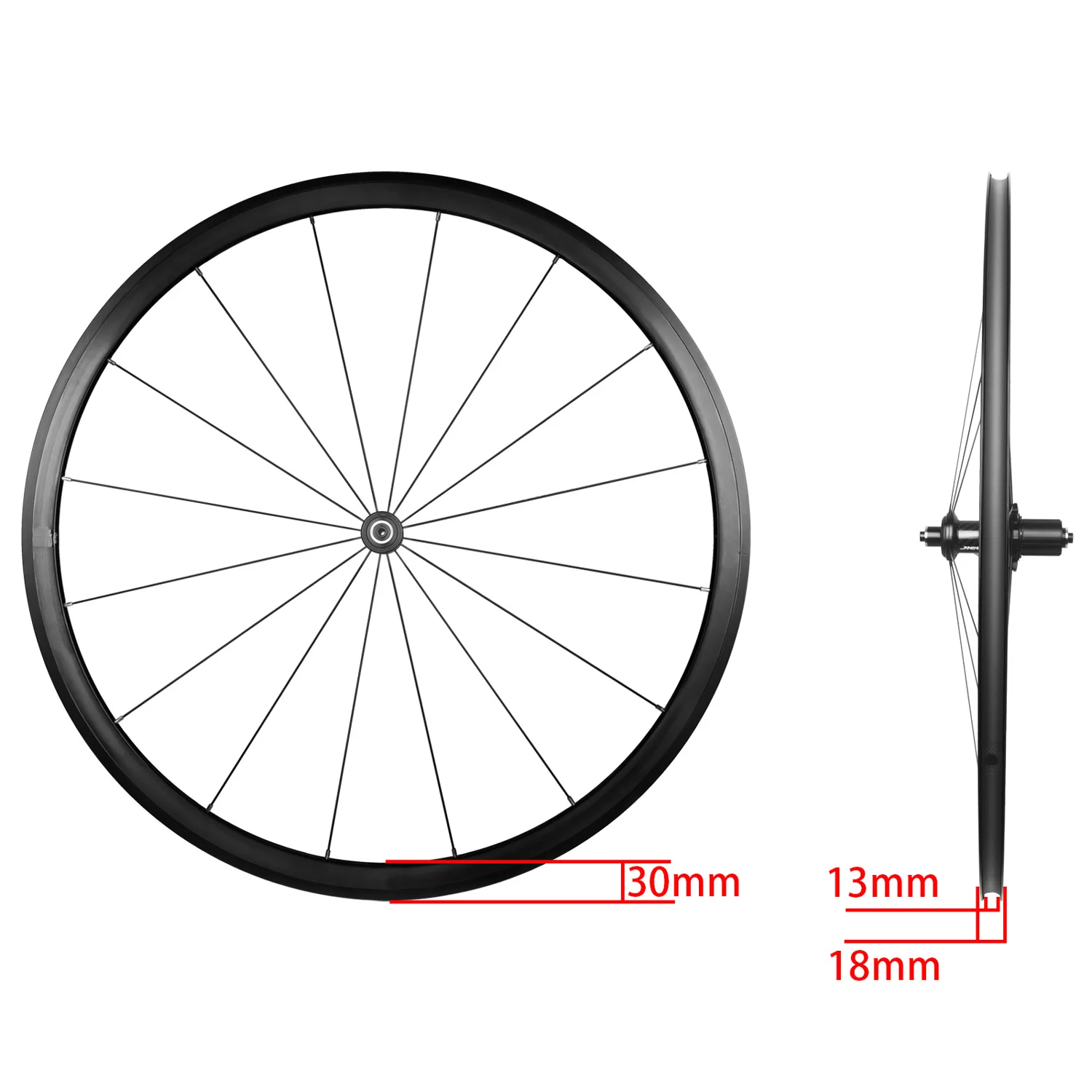 NO LOGO 700C Ultraleichter Tiefbett 30/40/50mm Rennrad-Laufradsatz V/C-Bremse Carbonfaser-Rohrlagernabe Rennrad-Laufradsatz – Detail 5