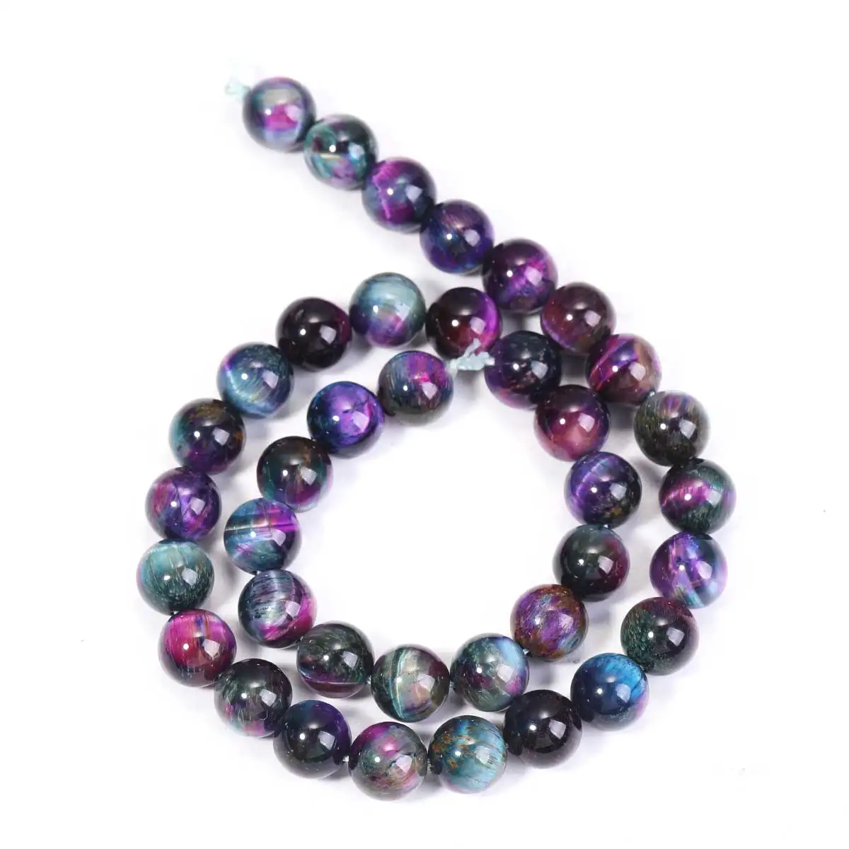SHIJIWLS Natürliche Edelstein Farbe Tigerauge Diy Schmuck Machen männer Und frauen Armbänder Halsketten Zubehör Groß Großhandel – Detail 4