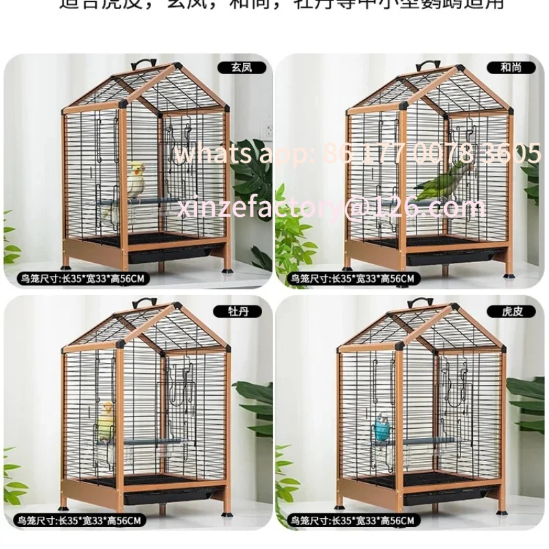 

Customizable New bird cage Parrot special cage Xuanfeng peony tiger skin small sun bird household large villa
