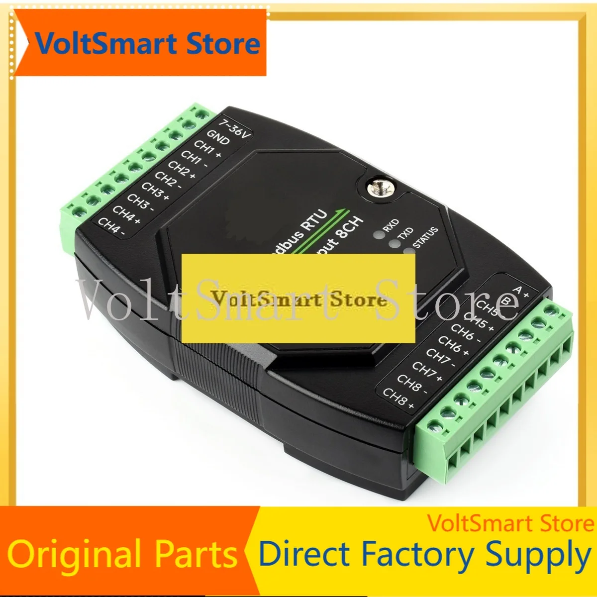 VoltS8-channel pulse input module RS485 interface Modbus RTU protocol Built-in power supply isolation