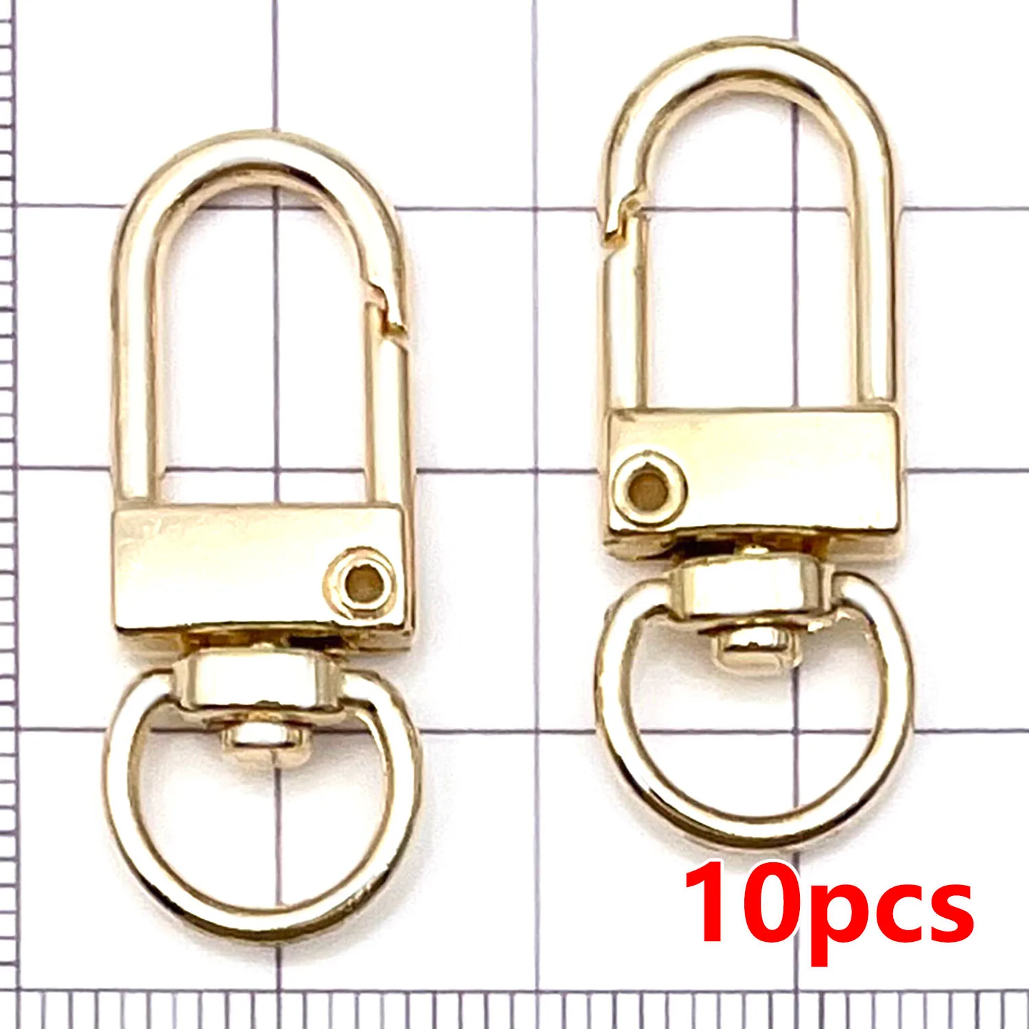 10pcs Mixed Shape Keychain Hardware Alloy