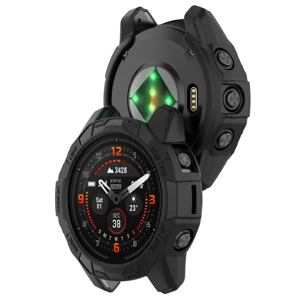 Chofit Beschermhoes Voor Garmin Epix Pro Gen 2 47 Mm / Fenix 7 Pro / Fenix 7 – TPU, Zwart, Volledige Randbescherming, Schok- En Krasbestendig, Geen Schermfolie
