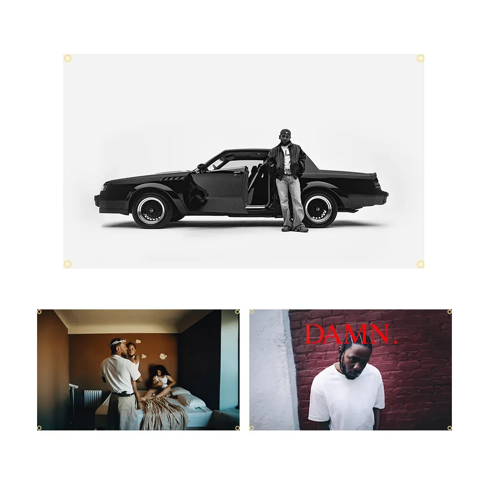 90X150CM GNX Kendrick Lamars Hip Pop Rapper Music Art Flag Tapestry Wall Hanging Bed Room Bar Modern Banner Aesthetic Room Decor