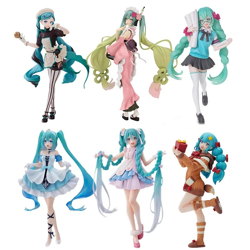 

Anime Hatsune Miku Figure Cartoon Genuine Hatsune Miku Model Cute Girl Desktop Ornaments Collect Decorate Gift Anime Figure