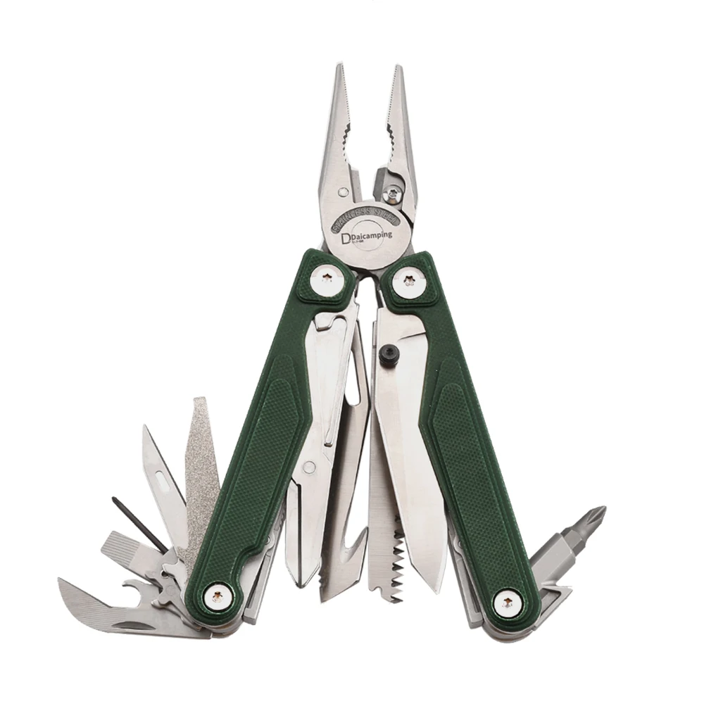 Daicamping DL7 Titanium G10 Stainless Handle Outdoor Camping Multi-tools Kit Folding Knife EDC Multi Tools Pliers Hand Tools Set