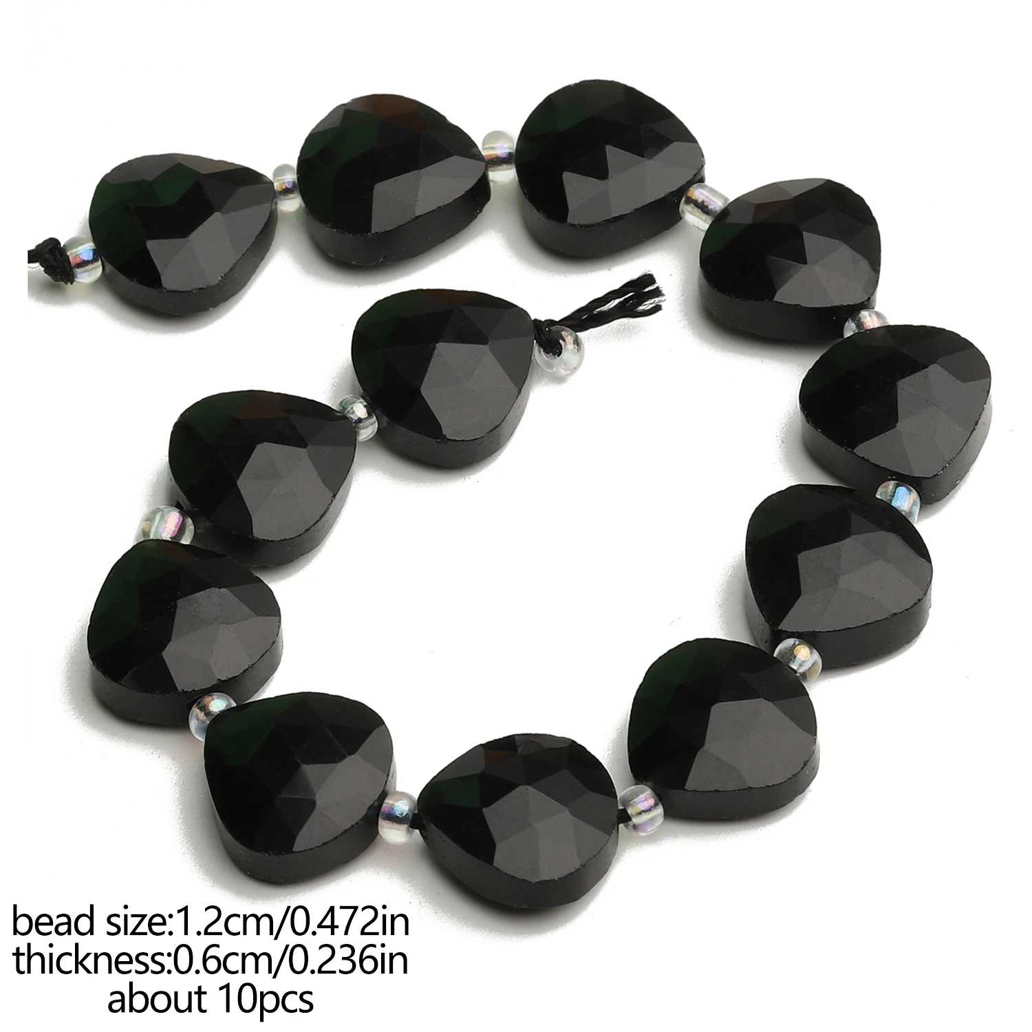 AAA Natural Black Obsidian Stone Beads 12mm Faceted Waterdrop Shape Beads for Jewelry Making Diy Drop Earring Necklace