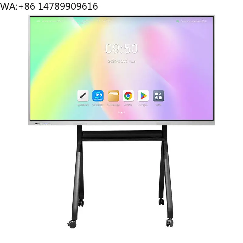 Custom-built LED Displays With Waterproof Protection 55 Inch 4K Interactive Electronic Whiteboard 20-Point Touch Android 14 I5 4