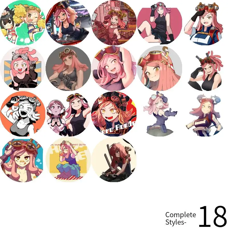 Hatsume Mei Anime Personagem Jogo Botão Macio Emblema Broche, âncora Periféricos Pin, Decoração Mochila, Saco De Escola, Jóias de Metal