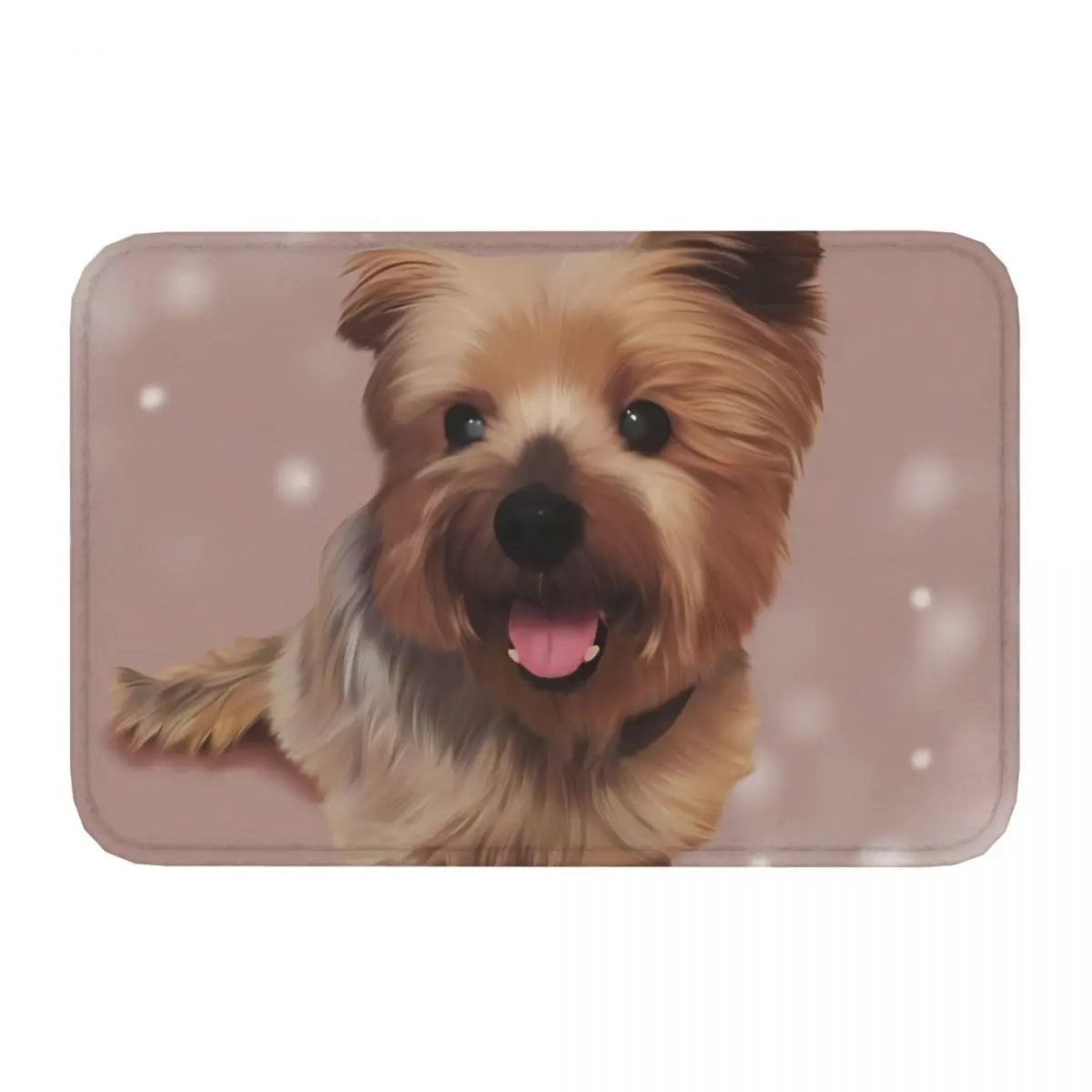 Yorkshire Terrier Bath Mat Pinkie Doormat Living Room Carpet Entrance Door Rug Home Decoration