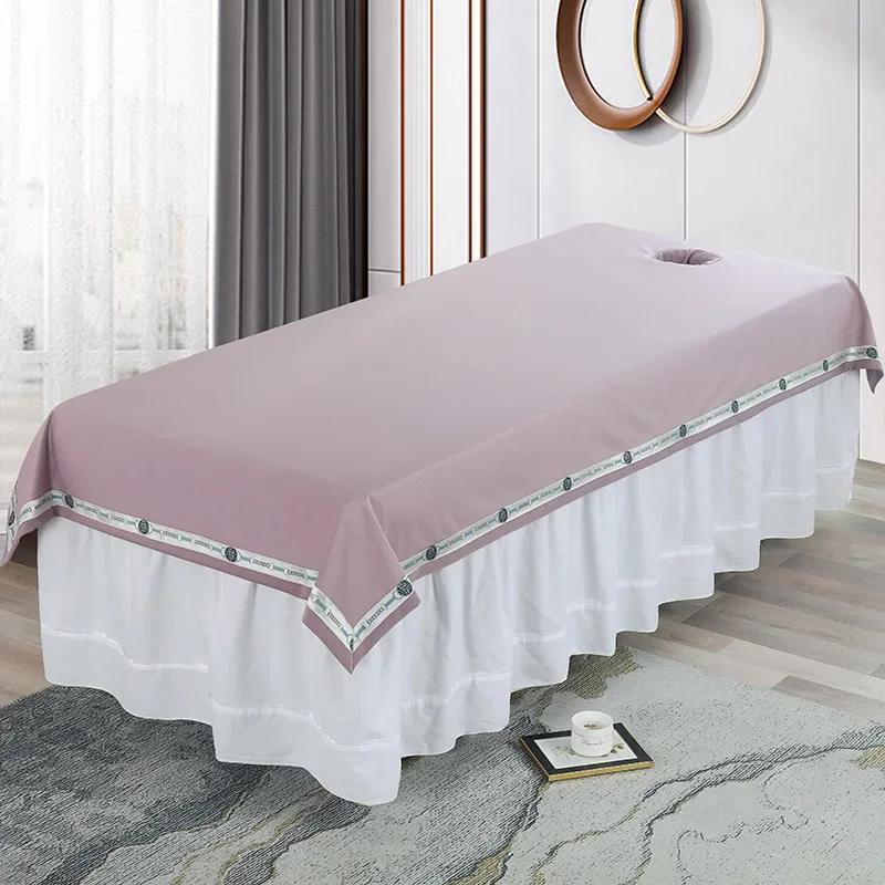 1Pc Solid Beauty Salon Bed Sheets Massage Body SPA Skin-friendly Filmed Bed Table Cover Sheet for Salon Barbershop