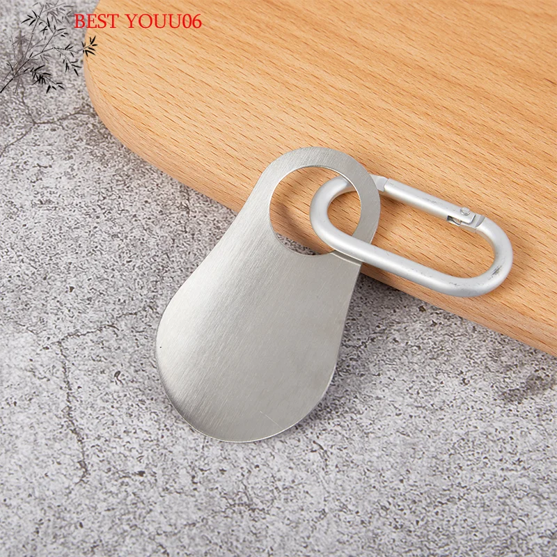Hot 1Pc Spoon Shoehorn Professional Shoehorn 7.5cm Stainless Steel Metal Shoe Horn Shoes Lifter Tools with Carabiner
