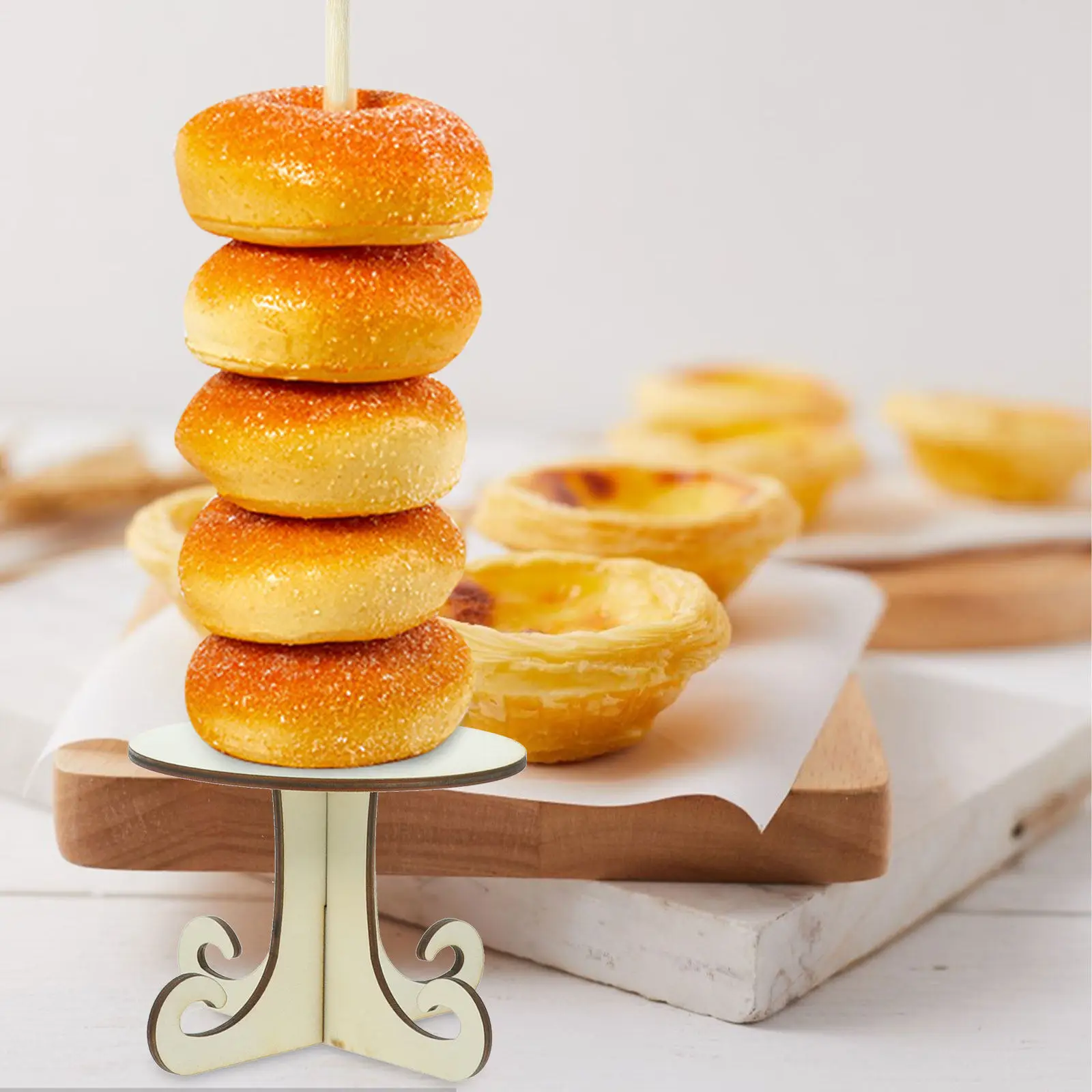Wooden Donut Stand Detachable Design Donut Display Holder for Bridal Shower Anniversary Reunions Party Dessert Stands Home