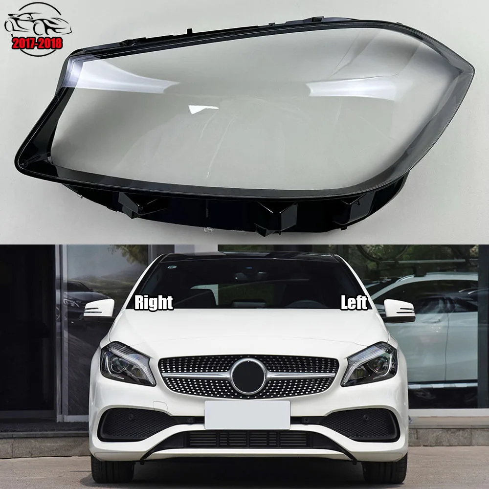 

For Mercedes-Benz A-Class W176 A180 A200 A260 A45 AMG 2017 2018 Headlamp Transparent Lampcover Auto Light Case Headlight Cover