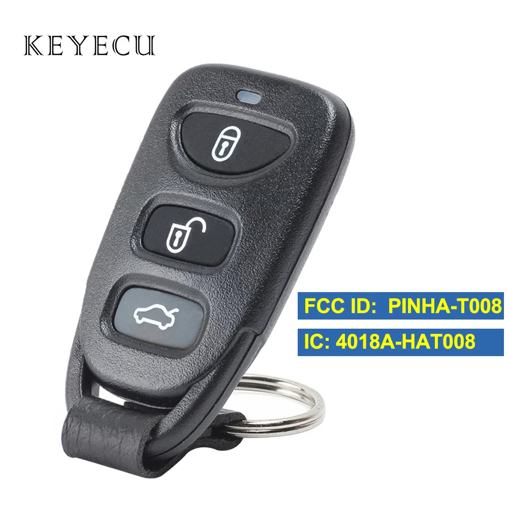 Keyecu Remote Control Car Key Fob 3+1 Buttons 315MHz for Hyundai Genesis Coupe 2010 2011 2012 213 2014 2015 2016 PINHA-T008