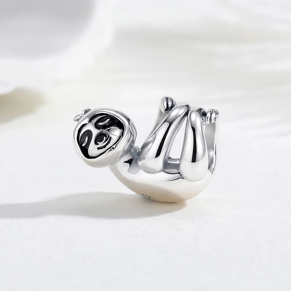New 925 Sterling Silver Charm Cute Sloth Hug Beads Fits Original Bracelets Fine Wildlife Jewelry Thoughtful Gifts For Women