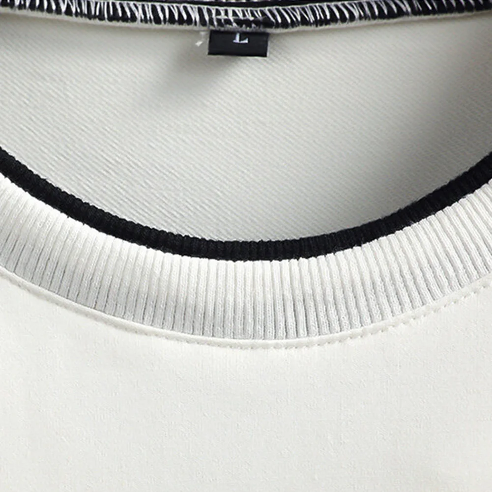 Suéter de manga larga para hombre, suéter holgado de cuello redondo con contraste de Color, venta al por mayor