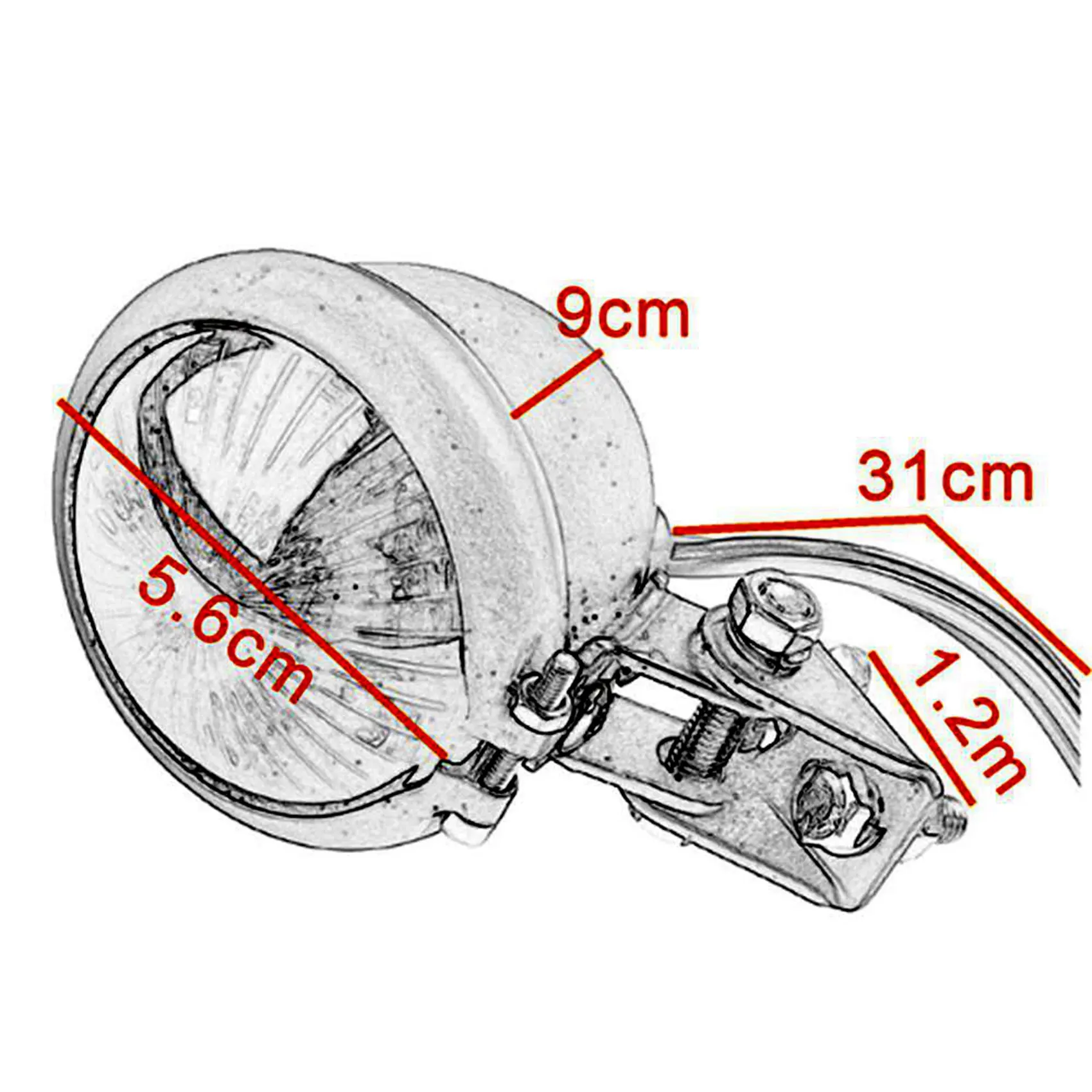 4X Red 12V LED Black Adjustable Cafe Racer Style Stop Tail Light Brake Rear Lamp Tail Light For Chopper Bobber