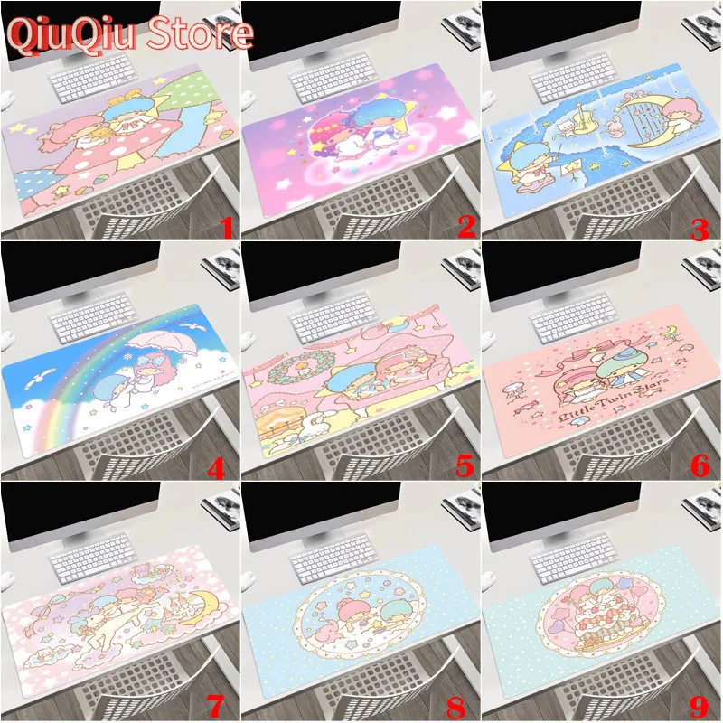 Sanrio Little Twin Stars Miếng Lót Chuột Bàn Phím Miếng Lót Bàn Văn Phòng Miếng Lót Chơi Game Phụ Kiện Laptop Chống Trơn Trượt M